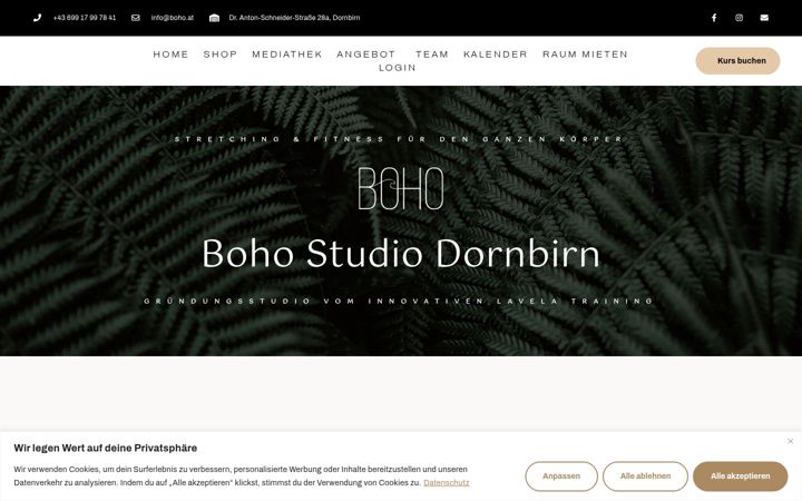 Ekraanipilt saidist boho.at