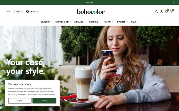 Captura de pantalla de bohocolor.com