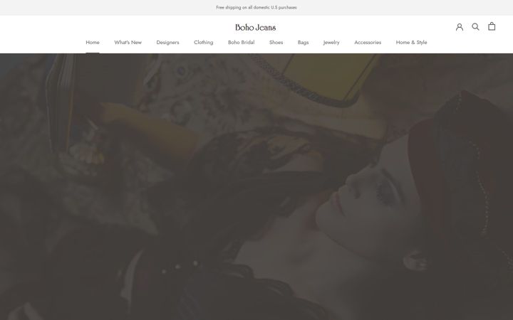 Screenshot of bohojeans.com