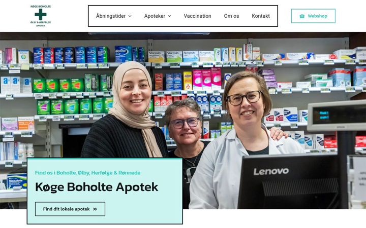 Skjámynd af boholte-apotek.dk