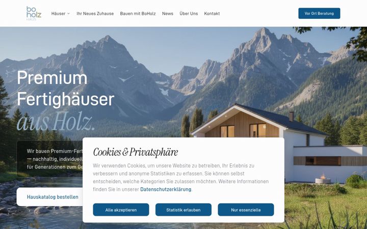 Screenshot of boholz-haus.de
