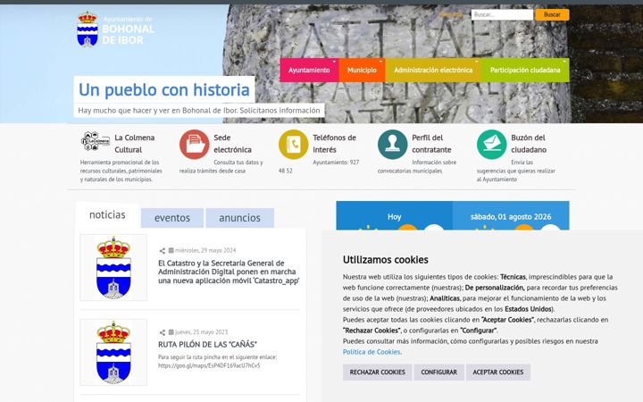 Screenshot ta' bohonaldeibor.es