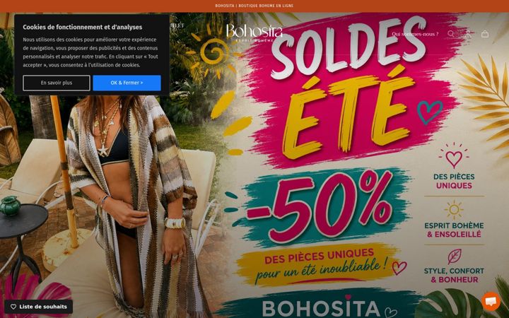 Screenshot of bohosita.com