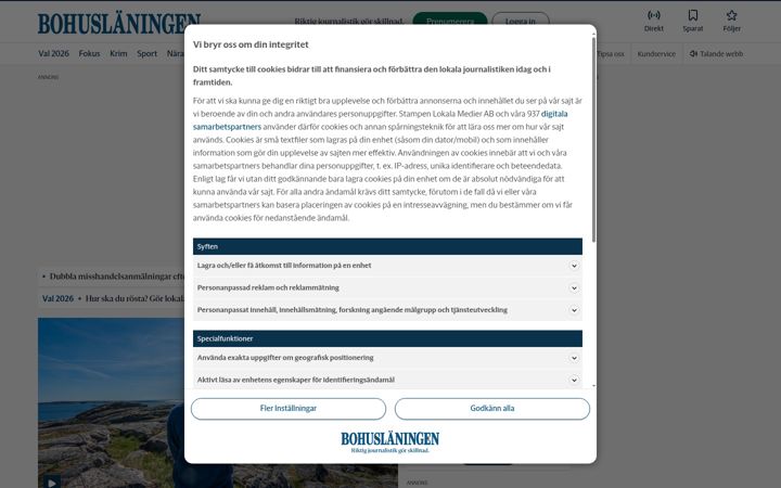 Screenshot von bohuslaningen.se