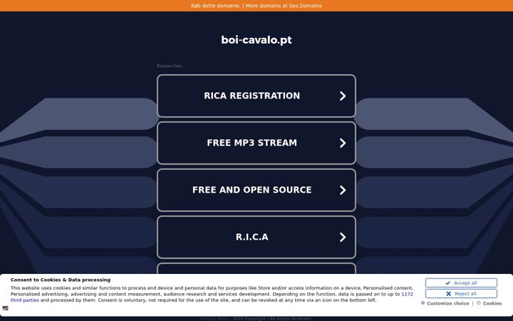 Screenshot of boi-cavalo.pt