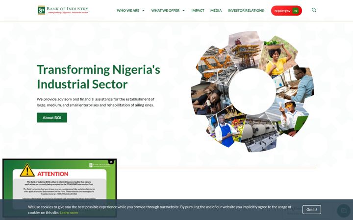 Screenshot of boi.ng