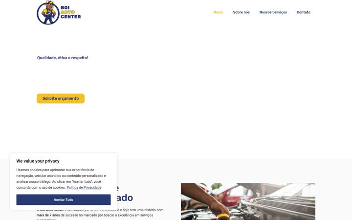 Screenshot of boiautocenter.com.br