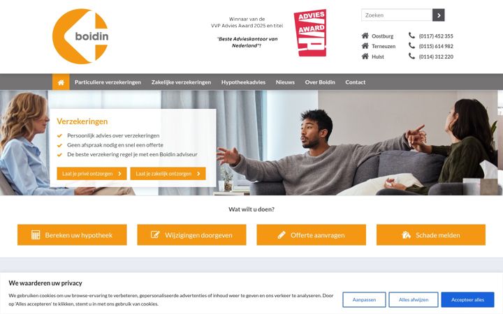 Captura de pantalla de boidin.nl