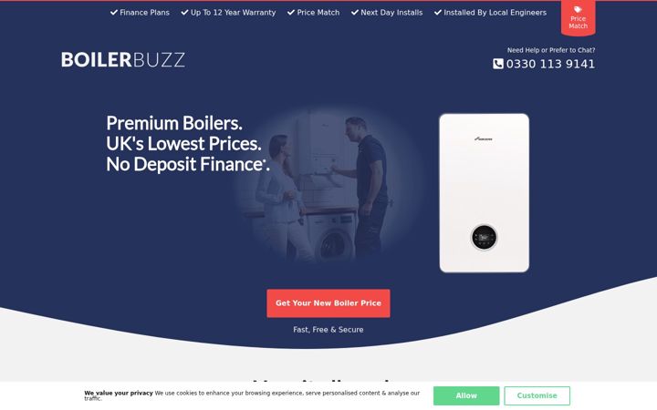 Screenshot of boilerbuzz.co.uk