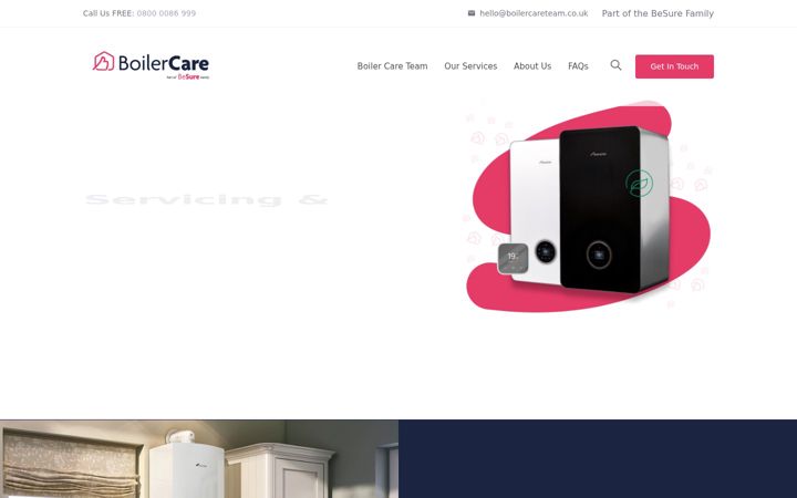 Screenshot of boilercare.team