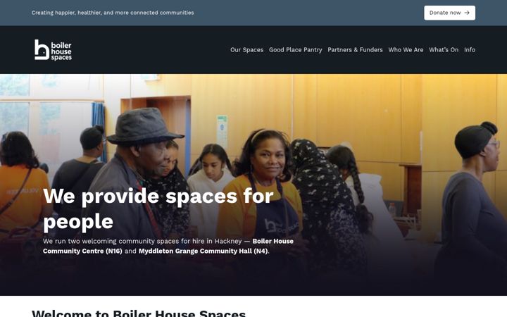 Screenshot ta' boilerhousespaces.com