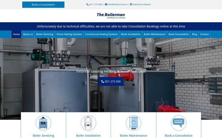 Screenshot of boilerman.ie