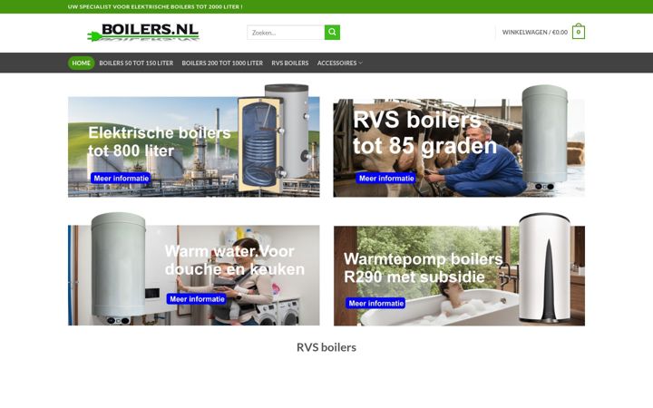 Screenshot of boilers.nl
