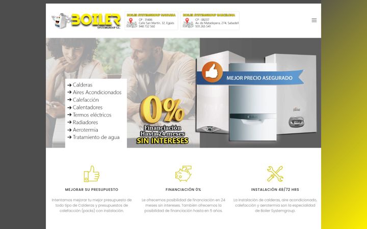 Screenshot of boilersystemgroup.es