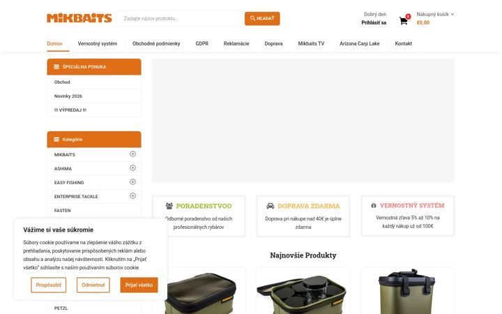 Screenshot of boilies-mikbaits.sk