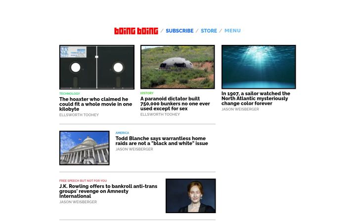 Screenshot von boingboing.net