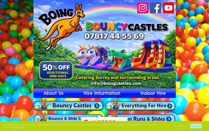 Screenshot of boingcastles.com