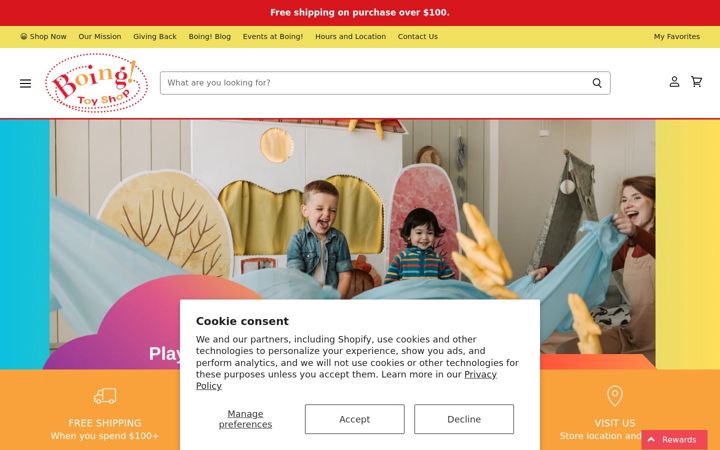 Screenshot of boingtoys.com