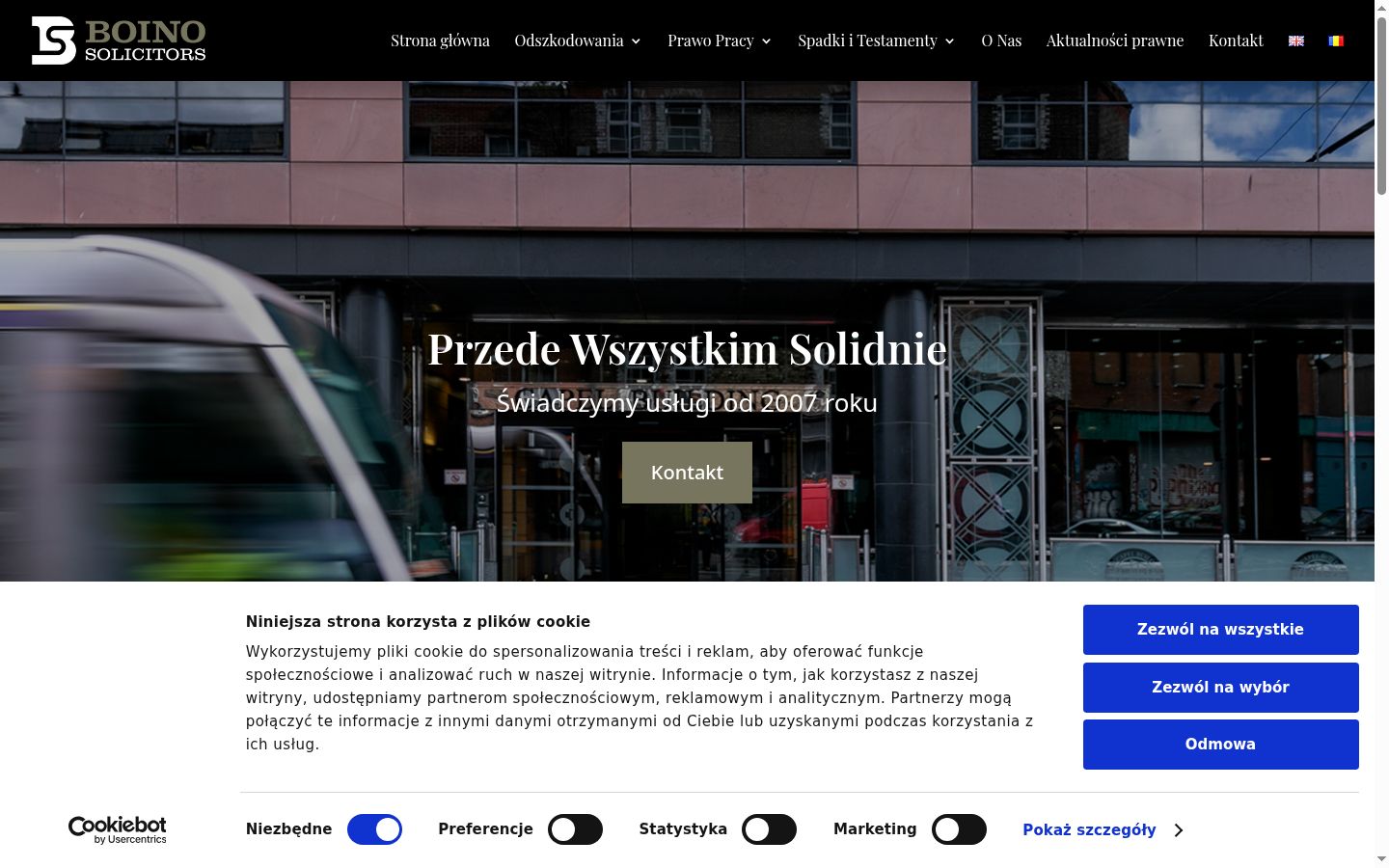 Posnetek zaslona pasice za privolitev, prikazane pred kakršno koli interakcijo