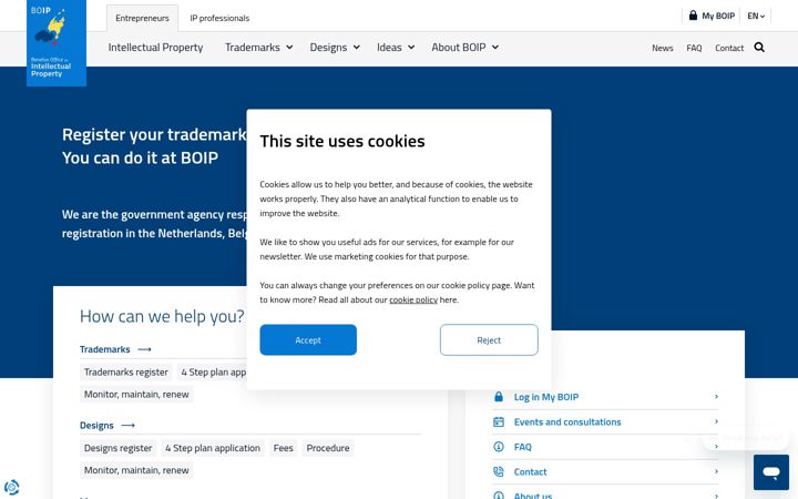 Screenshot of boip.int