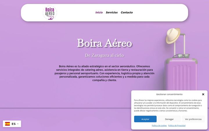 Screenshot of boiraaereo.com