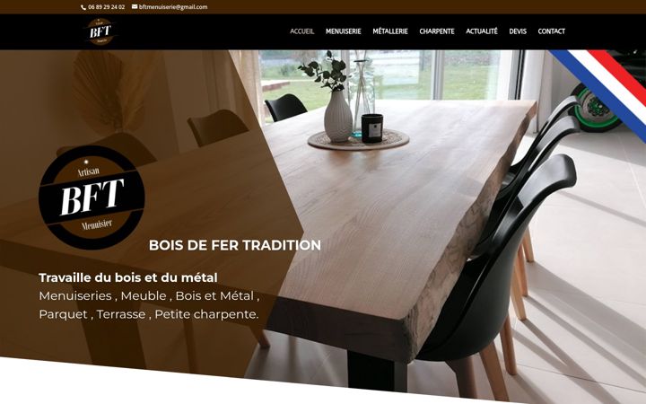 Екранна снимка на bois-de-fer-tradition.fr