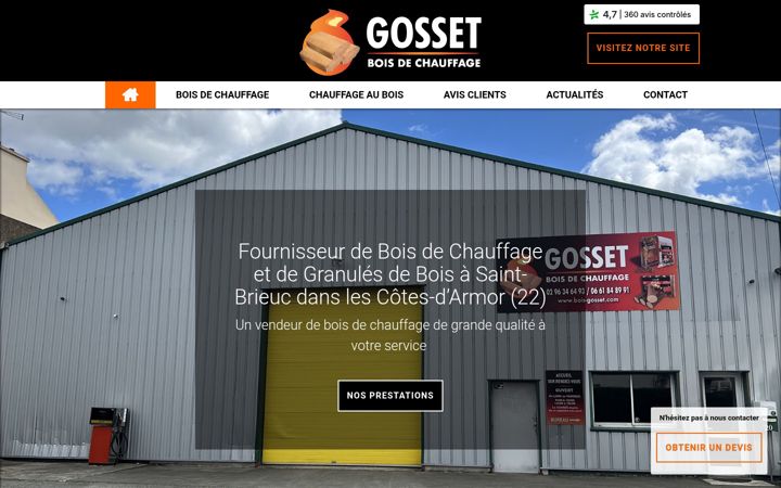 Screenshot of bois-gosset.fr