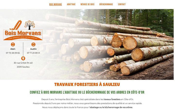 Screenshot of bois-morvans.fr
