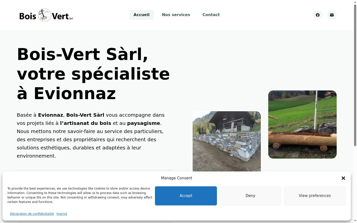 Screenshot van de toestemmingsbanner zoals getoond vóór enige interactie