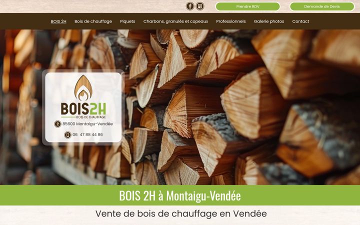 Screenshot of bois2h.fr