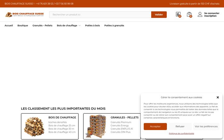 Skærmbillede af boischauffage-ch.com