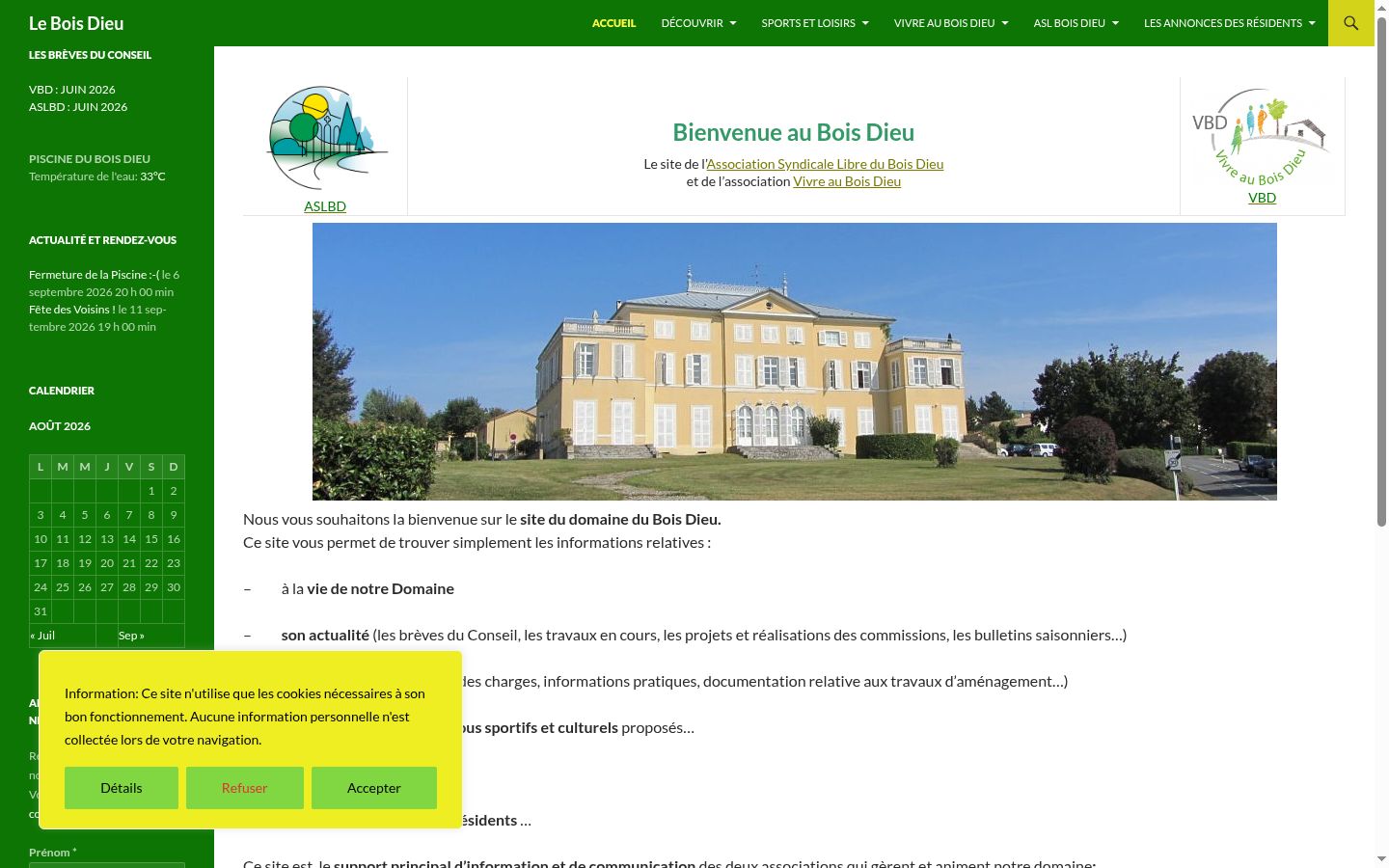 Captura de ecrã do banner de consentimento apresentado antes de qualquer interação