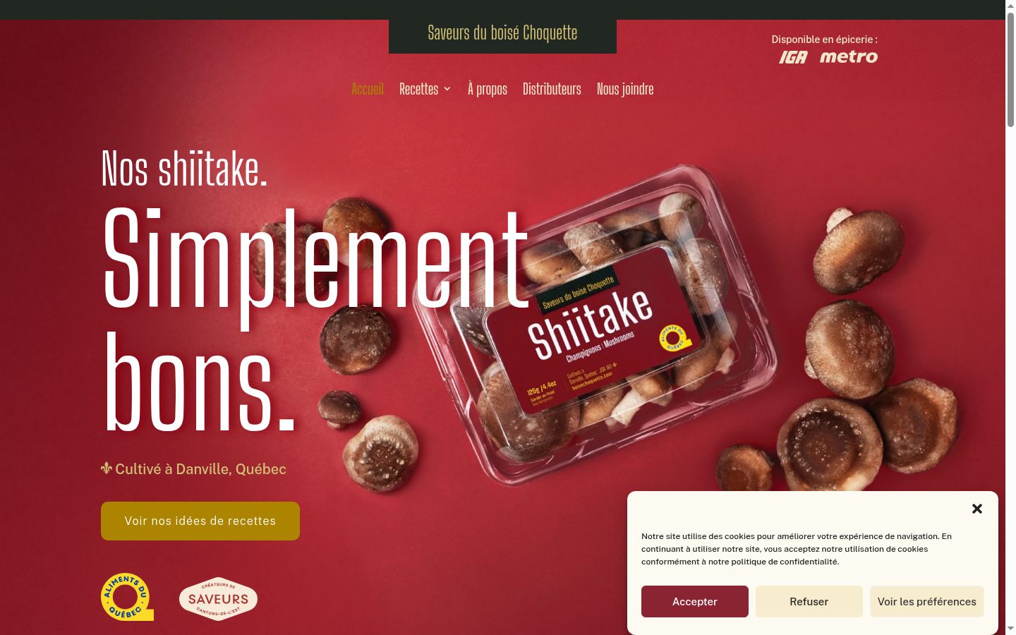 Screenshot of the consent banner shown before any interaction
