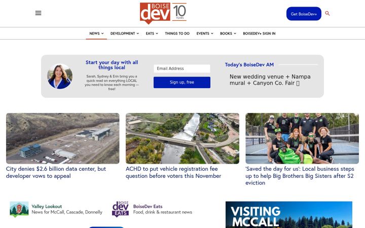 Screenshot of boisedev.com