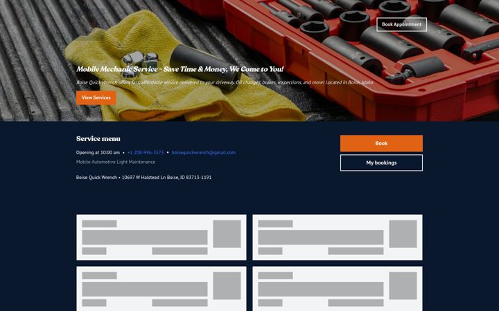 Screenshot of boisequickwrench.com