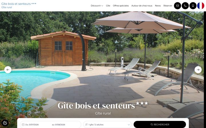 Screenshot of boisetsenteurs.com
