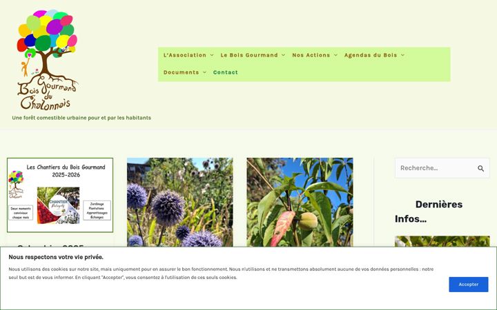 Screenshot stránky boisgourmand-chalonnais.org