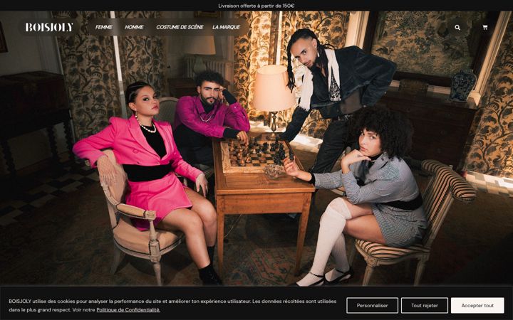 Screenshot stránky boisjolyshop.fr