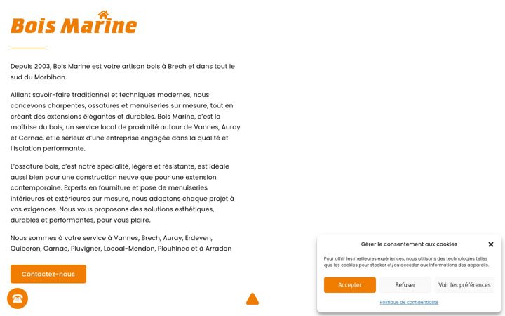 Ekrano kopija boismarine56.fr