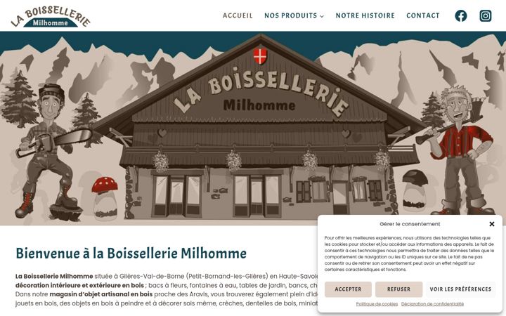 Capture d'écran de boissellerie-milhomme.fr