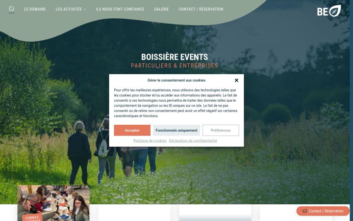 Capture d'écran de boissiere-events.fr