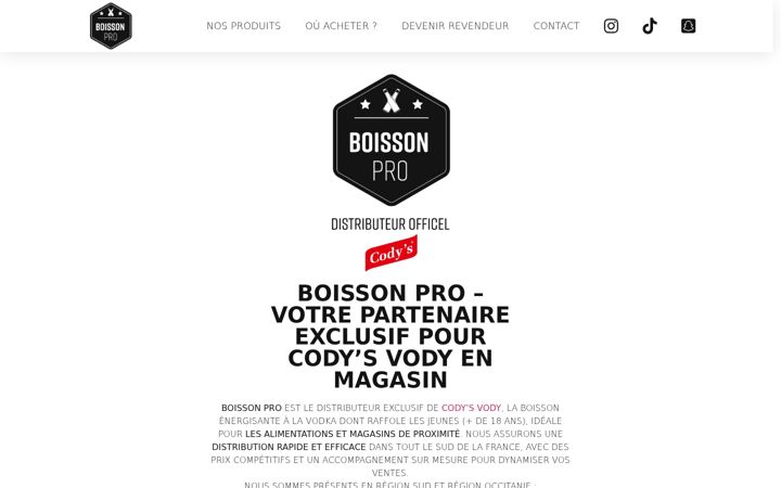 Posnetek zaslona boisson-pro.com