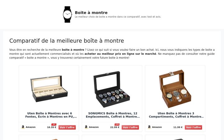 Screenshot of boite-a-montre.fr