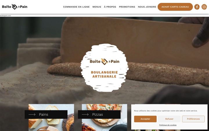 Posnetek zaslona boiteapain.com