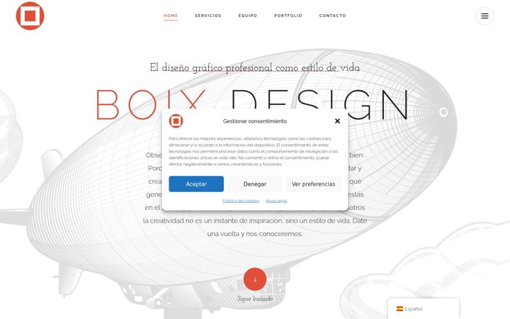 Posnetek zaslona boixdesign.com