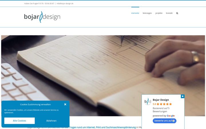Screenshot von bojar-design.de