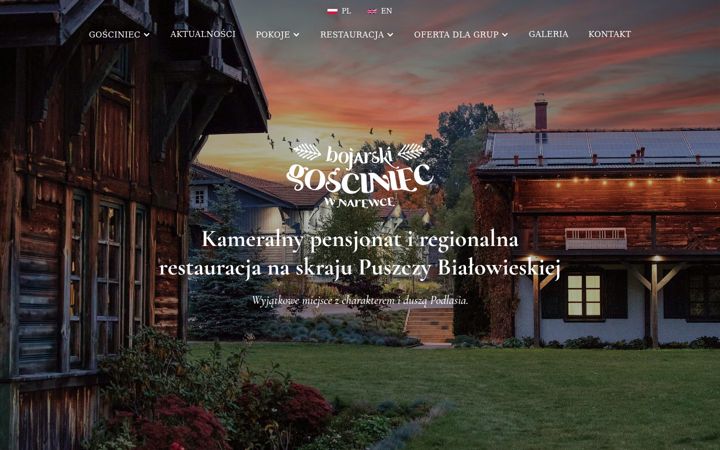 Screenshot of bojarskigosciniec.pl