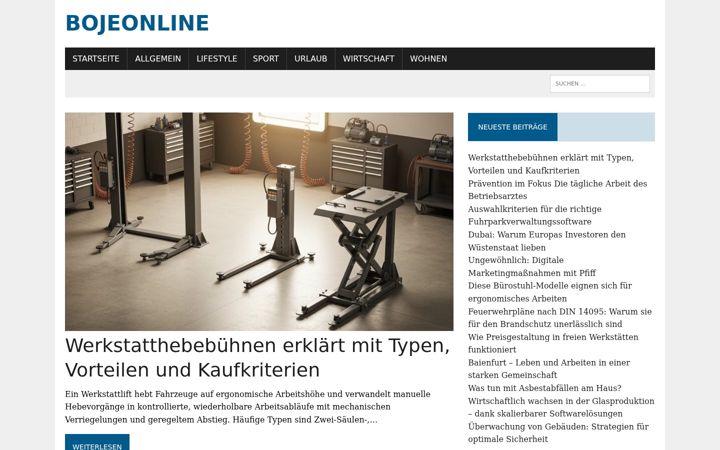 Screenshot of bojeonline.de