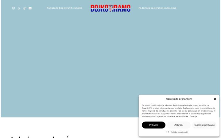 Screenshot of bojkotiramo.com