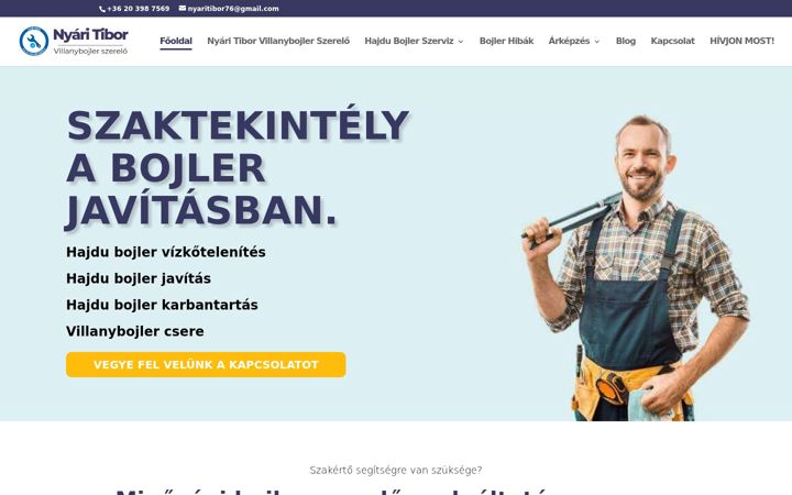 Screenshot of bojler-javitas.hu